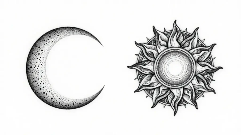 Sun and Moon Tattoo Style Guide