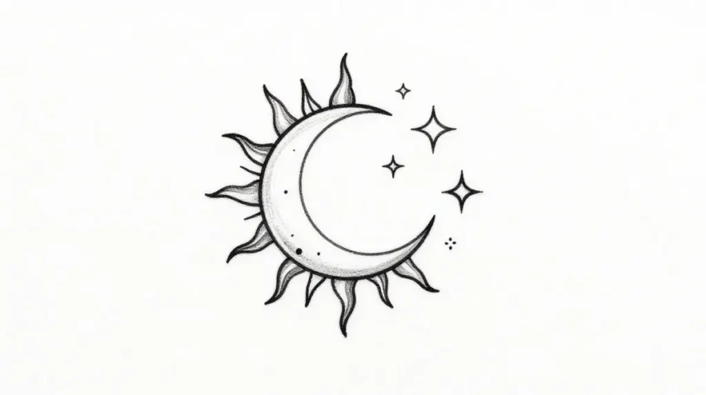 Sun and Moon with Faces