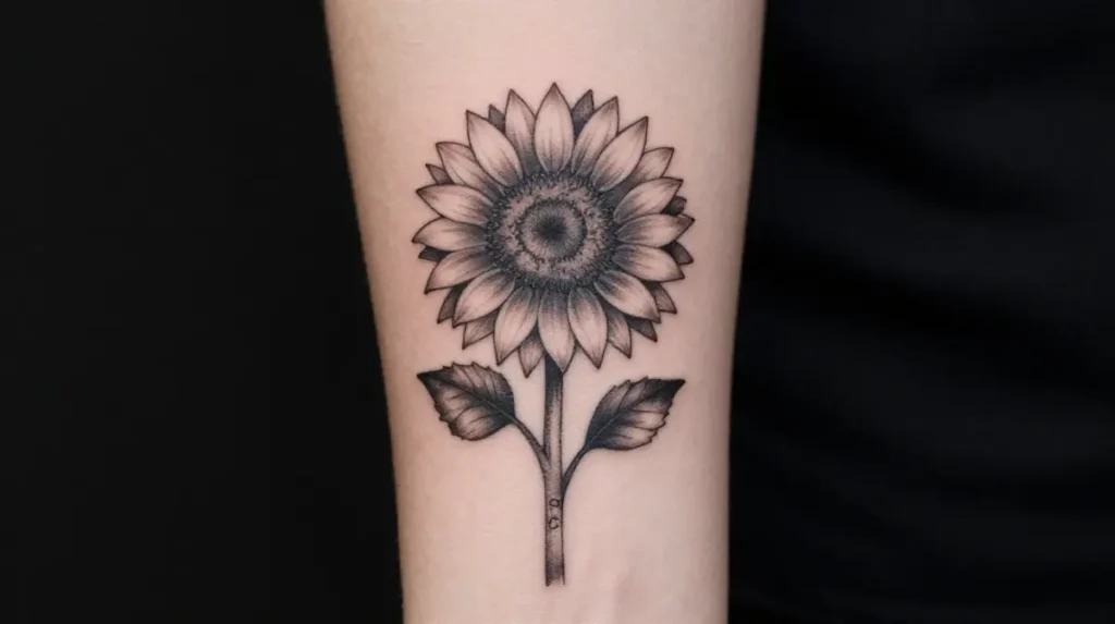 Sunflower Tattoo as a Memorial Design