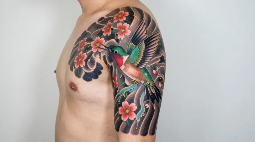 The Japanese Style Hummingbird Tattoo