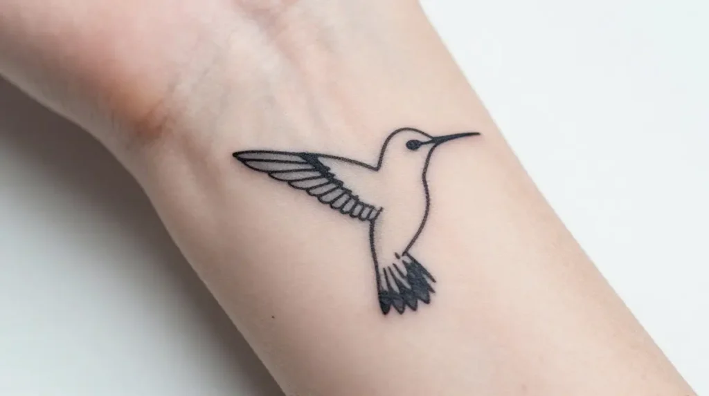 The Minimalist Hummingbird Tattoo