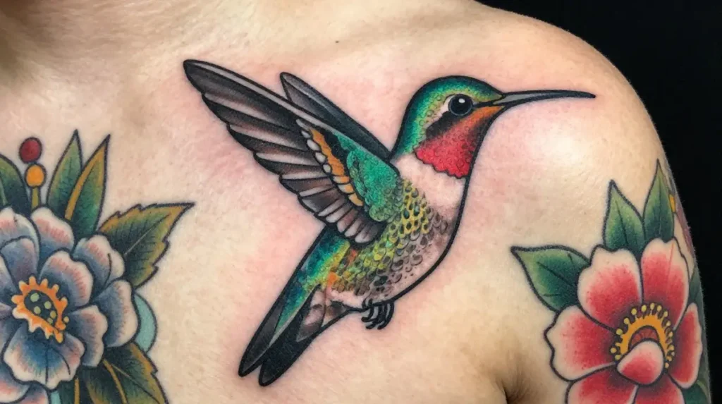 The Neo Traditional Hummingbird Tattoo
