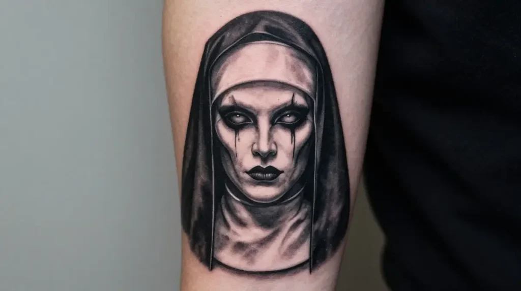 The Nun Horror Tattoo