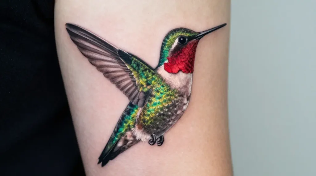 The Realistic Hummingbird Tattoo