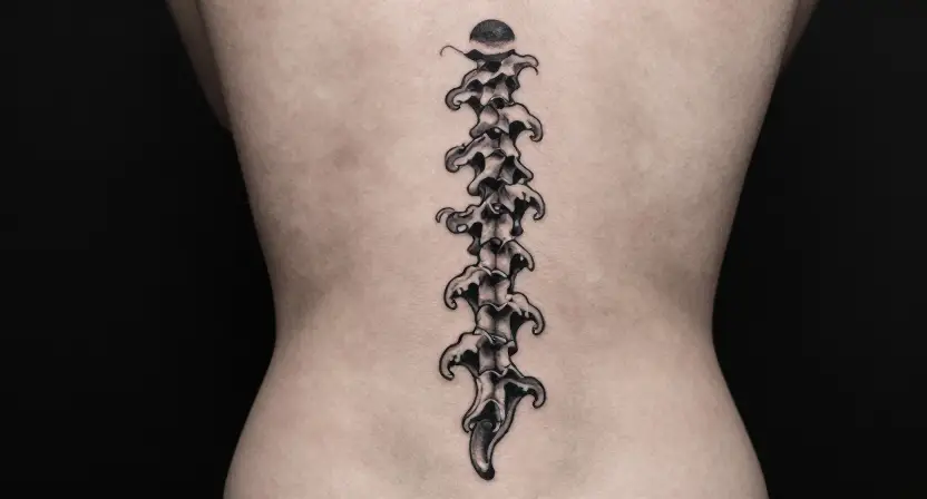 The Spine Wave Tattoo for a Vertical Composition