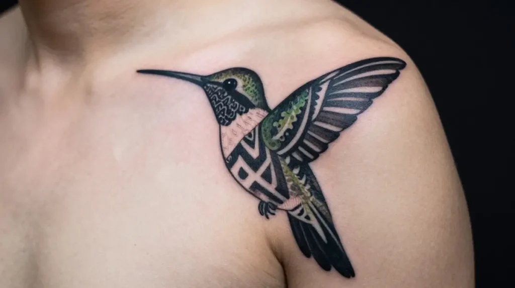 The Tribal Hummingbird Tattoo