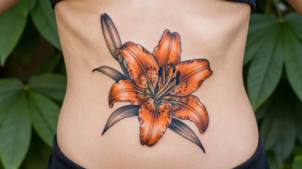 Tiger Lily and Leaves
