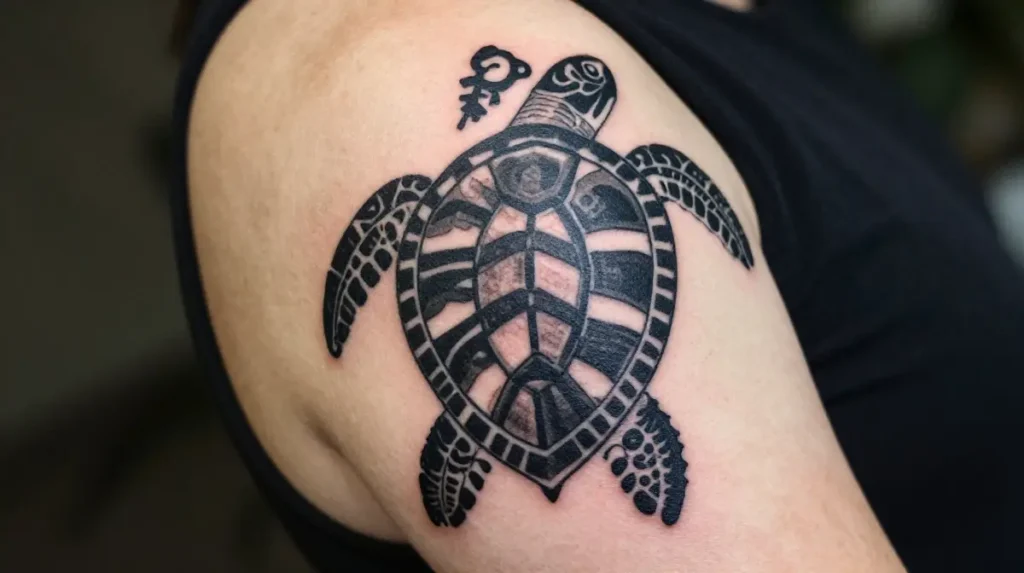 Tribal Sea Turtle Tattoo