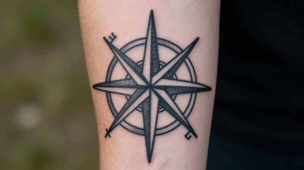 Vegvisir Viking Compass Tattoo