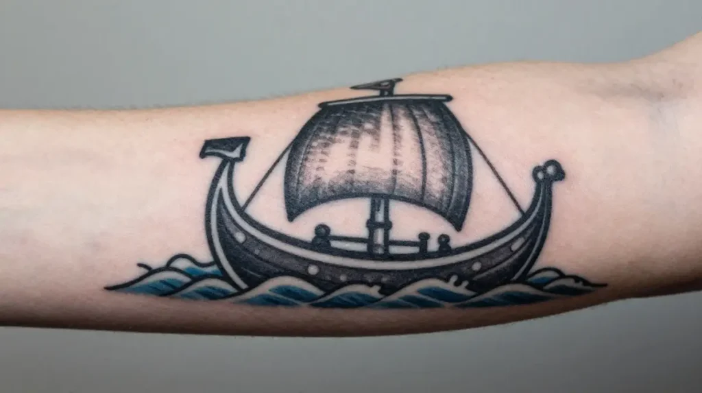 Viking Longship Tattoo