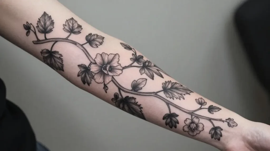 Vine Sleeve Tattoo
