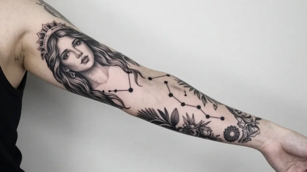 Virgo Tattoo Sleeve