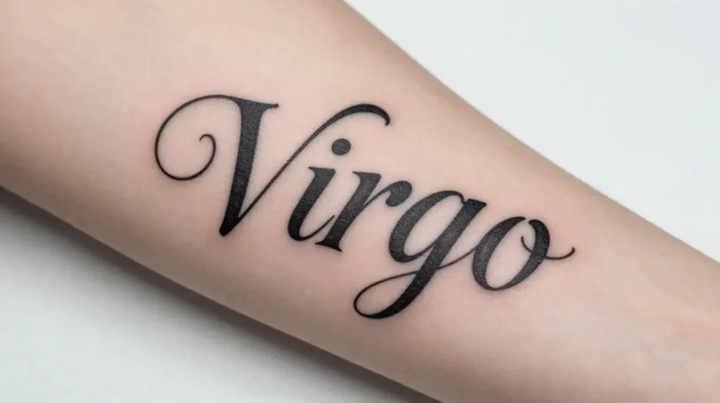 Virgo Tattoo in Latin Script