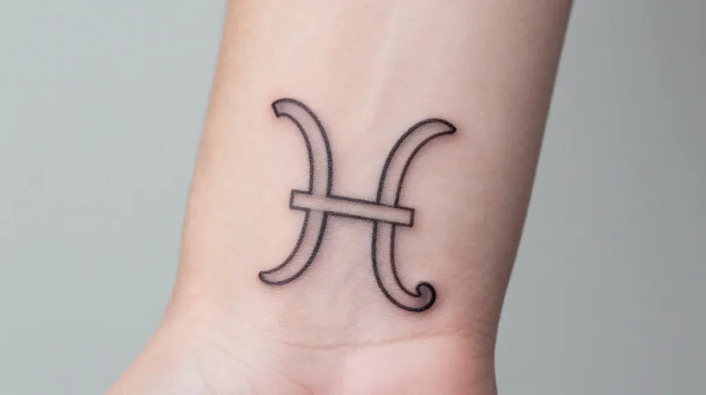Virgo Tattoo with Mercury Symbol