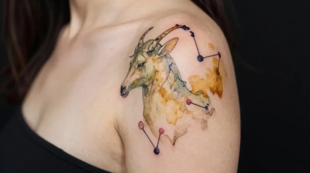 Virgo Watercolor Tattoo