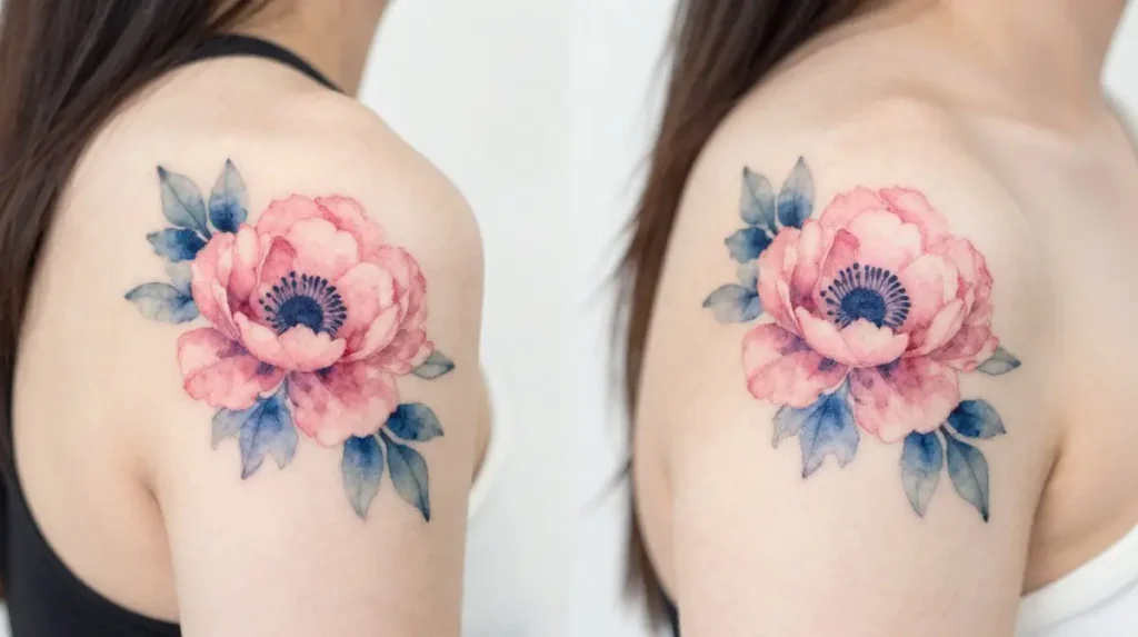 Watercolor Sisters Tattoo