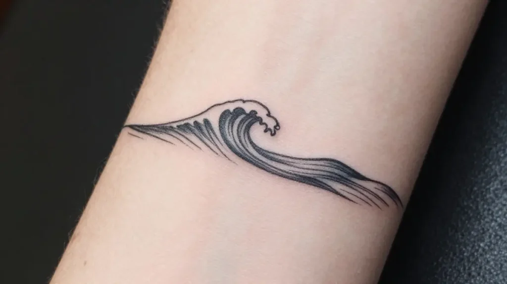 Wave Wrist Tattoo