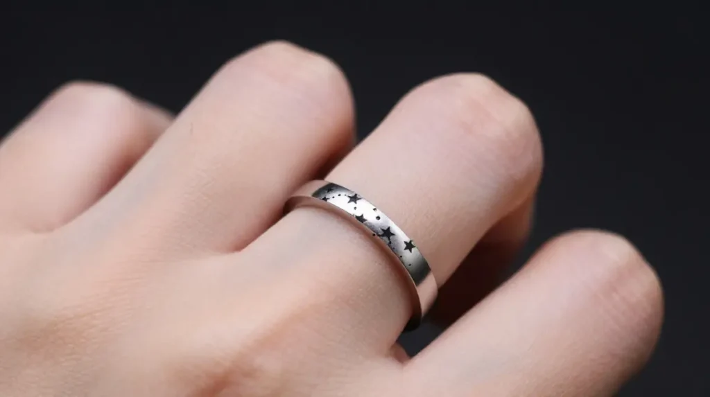Wedding Ring Tattoo with Stars
