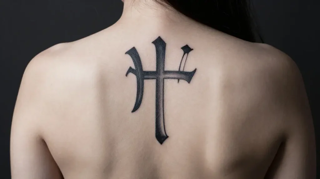 YHWH Tattoo Back Placement