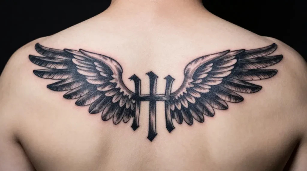 YHWH Tattoo with Wings