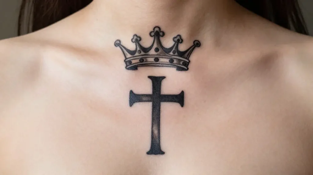 YHWH Tattoo with a Crown
