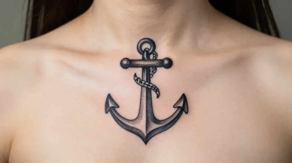 YHWH Tattoo with an Anchor