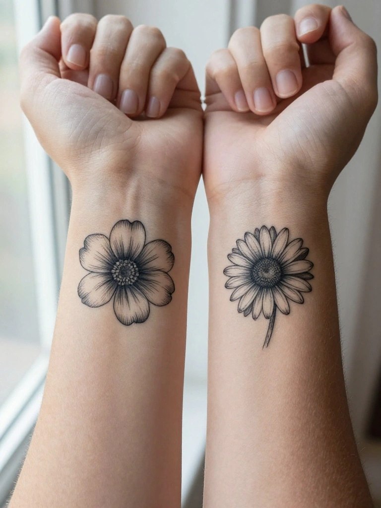 Sweet Pea and Daisy — the Twin Symbols Behind Every April Birth Tattoo