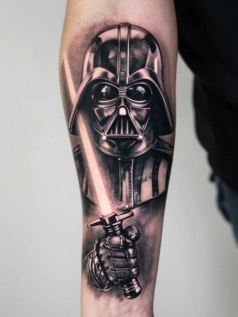 Forearm Vader Tattoos That Stay Visible Without Overwhelming the Whole Arm