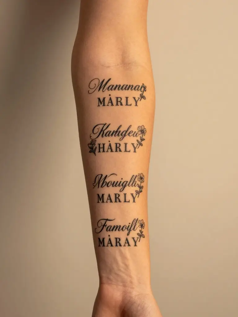 Mom With Kids Tattoos for Multiple Children That Balance Beauty and Meaning
