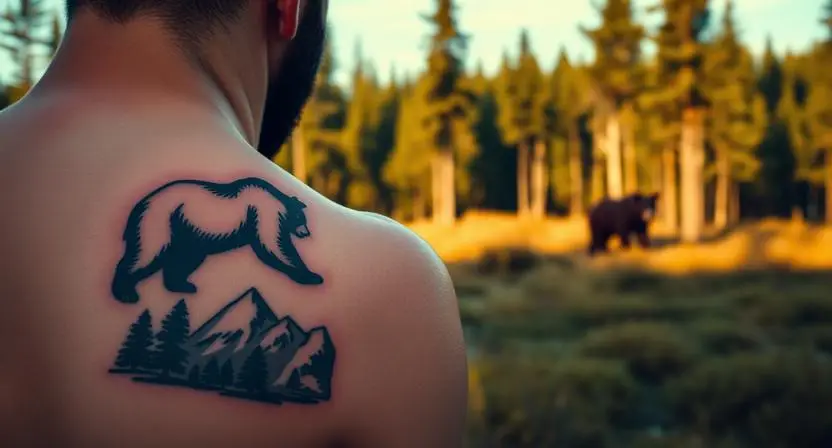 Bear Wolf and Eagle Pairings That Give Mountain Tattoos Their Animal Soul