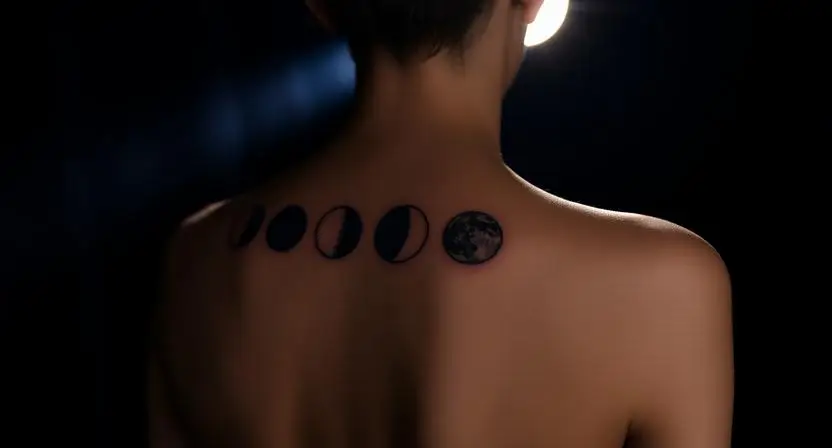 Celestial and Moon Shoulder Tattoos Worn by People Who Navigate by Stars