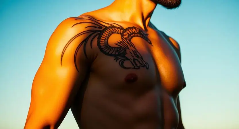 Mens Shoulder Tattoo Ideas That Flow Seamlessly Into Chest and Back Territory