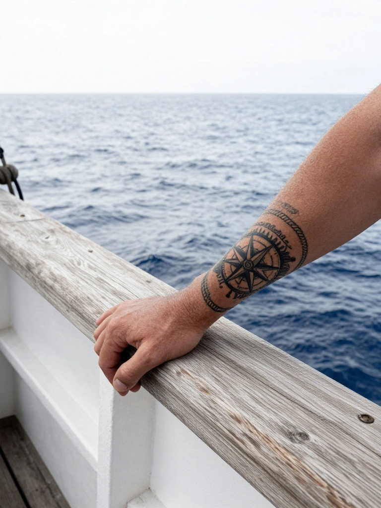 Nautical Compass Tattoos and the Deep Water Legacy They Still Honor