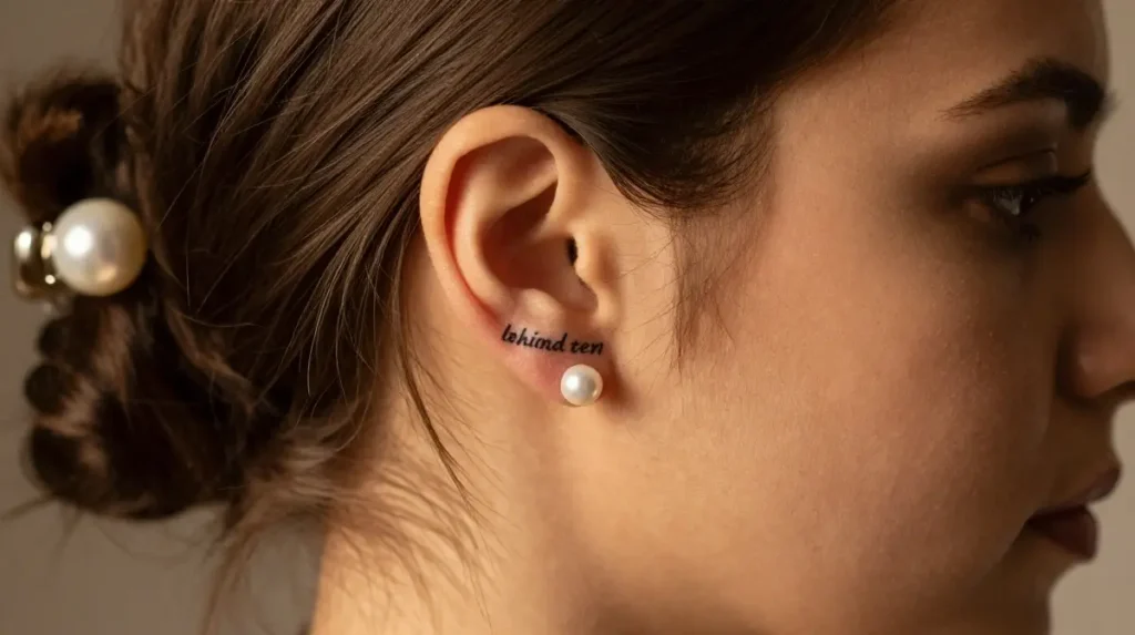 Behind the Ear Scripture Tattoos That Hold Secret Strength in Plain Sight