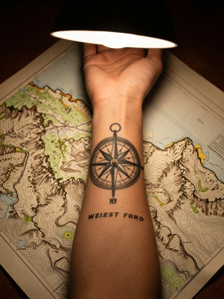Compass and Map Tattoos — When You Tattoo the Journey Not Just the Tool