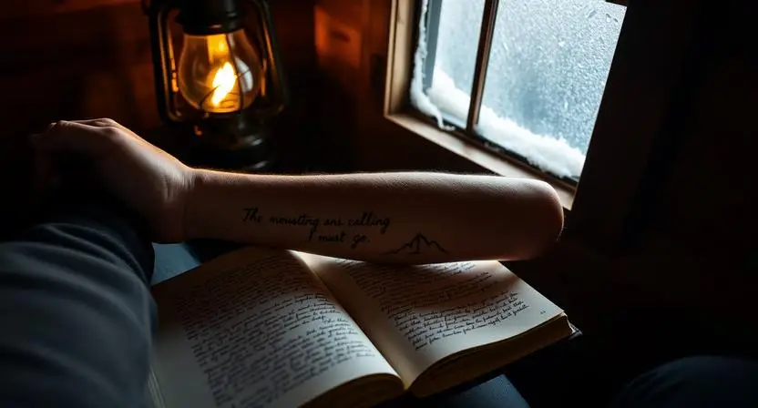 Mountain Tattoos With Quotes That Anchor a Life Philosophy to a Peak Forever