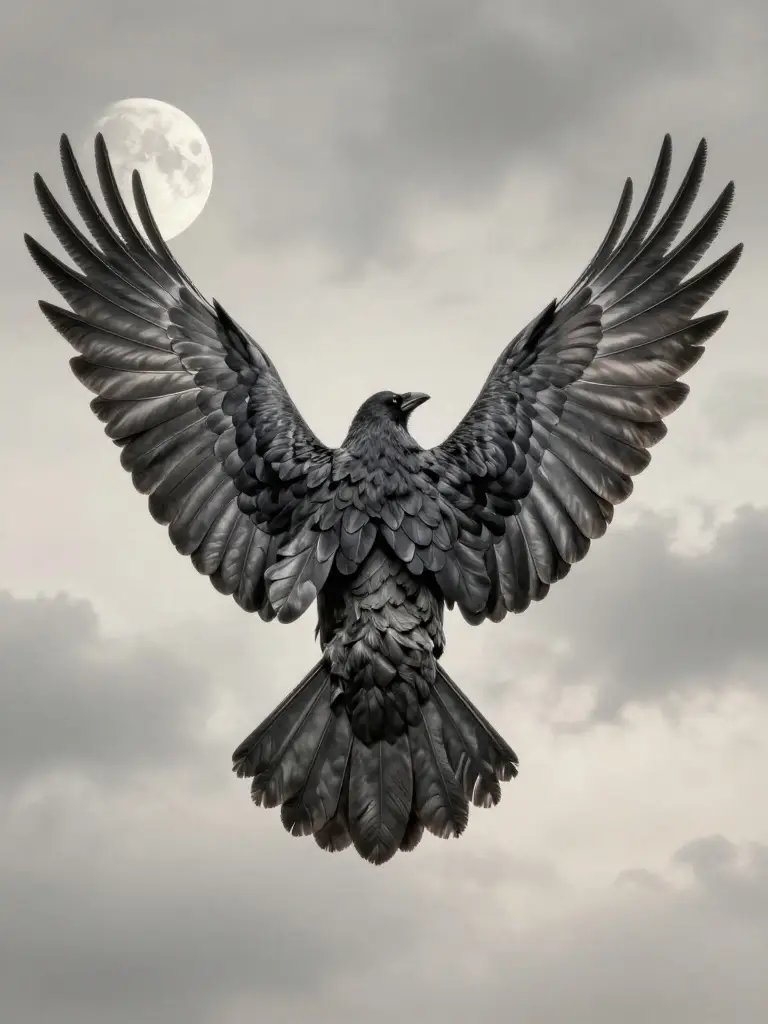 Raven Tattoos Scaled Across the Back in Compositions That Demand Silence