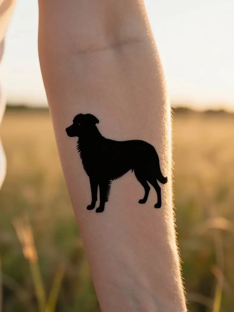 Silhouette Dog Memorial Tattoos and the Shape That Says Everything