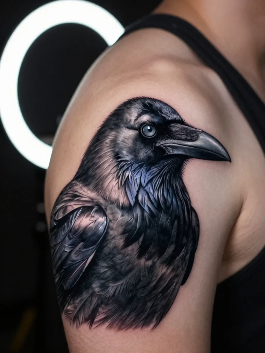 Spitting Needle Systems Draw Intricate Bone Patterns Across Pale Shoulders