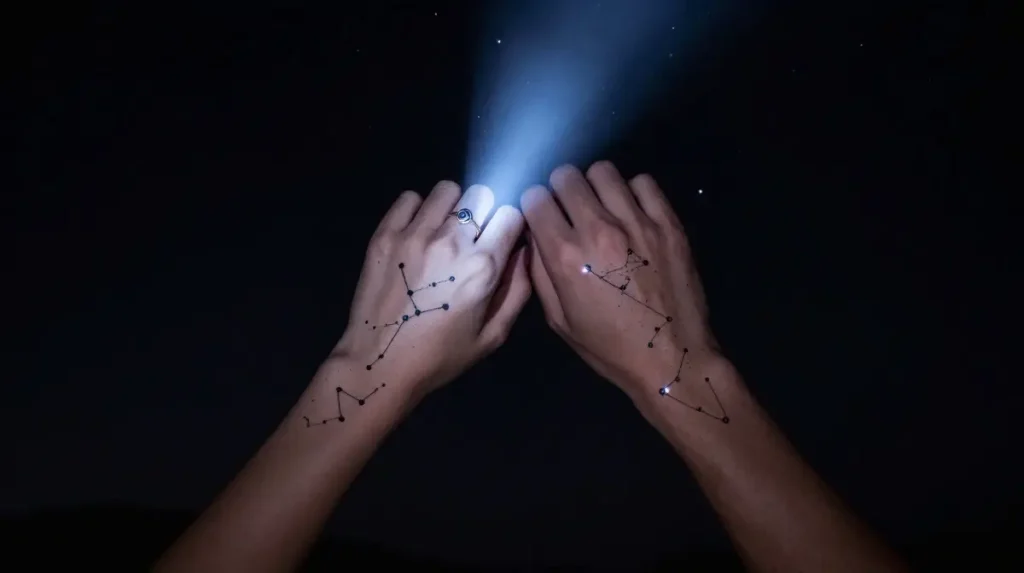 14. Constellation Tattoos That Map the Stars Two Siblings Were Born Under Together