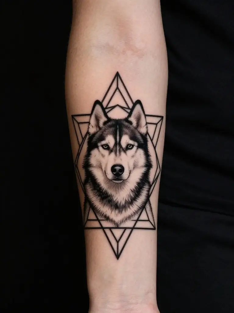 Floral and Dog Memorial Tattoos — When Nature Cradles the Memory