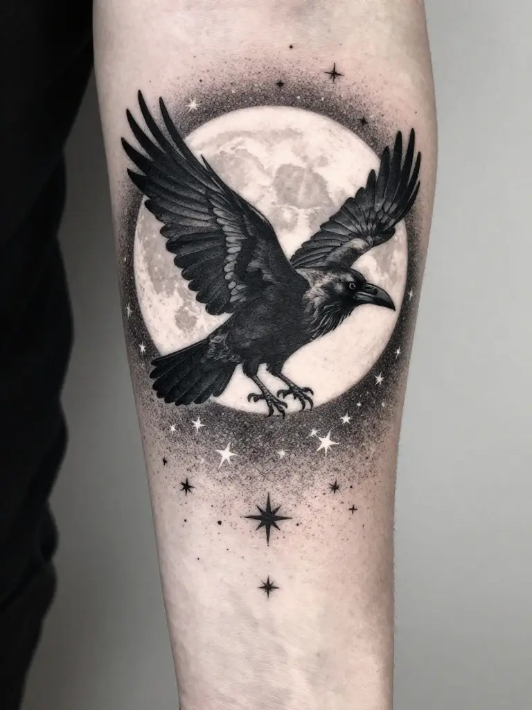The Moon Raven Composition and the Specific Darkness It Communicates