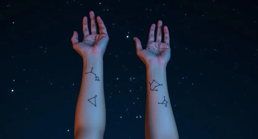 Constellation Tattoos That Map the Stars Two Siblings Were Born Under Together