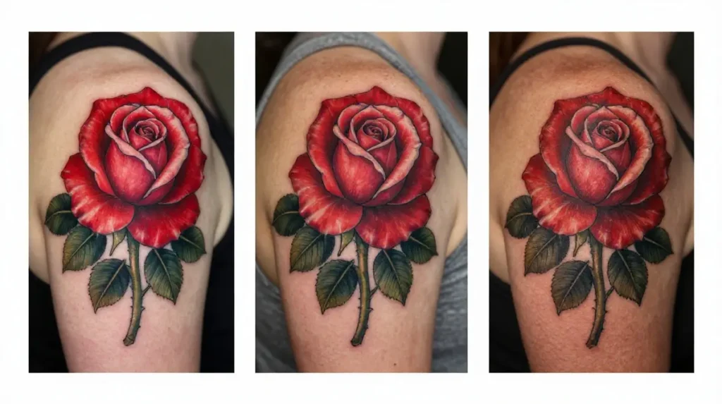 Flower Shoulder Tattoo Color Palettes That Age Gracefully Over Decades