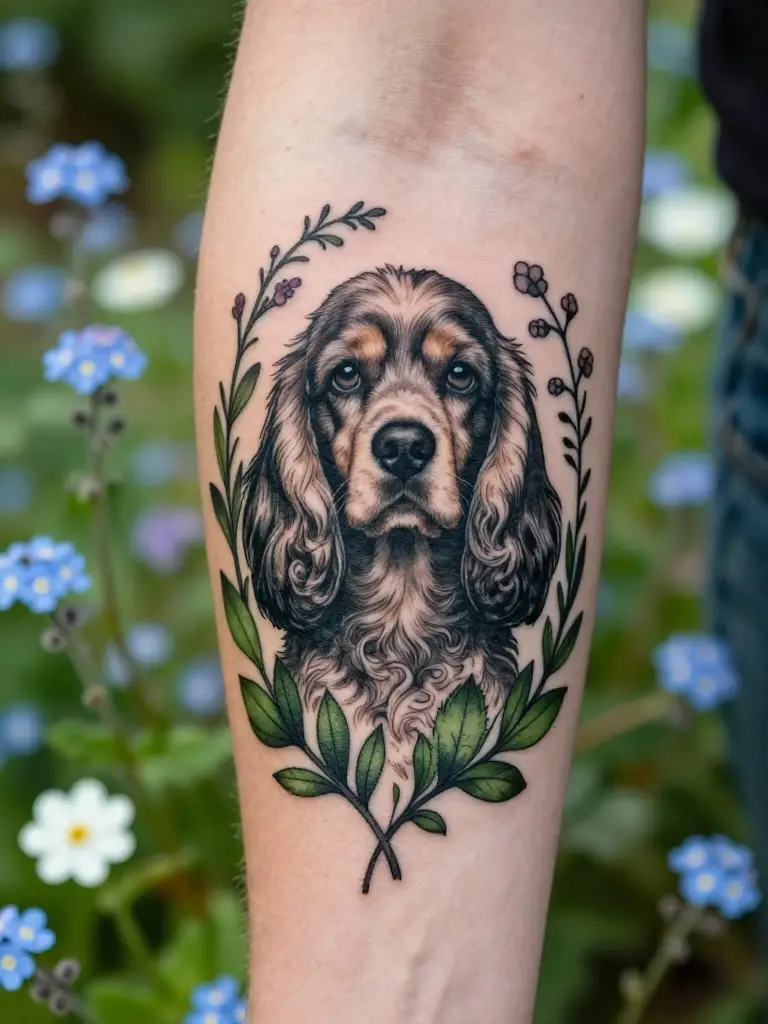 Geometric Dog Memorial Tattoos That Frame Loss With Sacred Structure