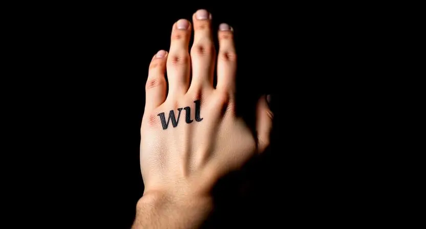 Lettering and Word Tattoos on the Hand That Land Like a Final Verdict