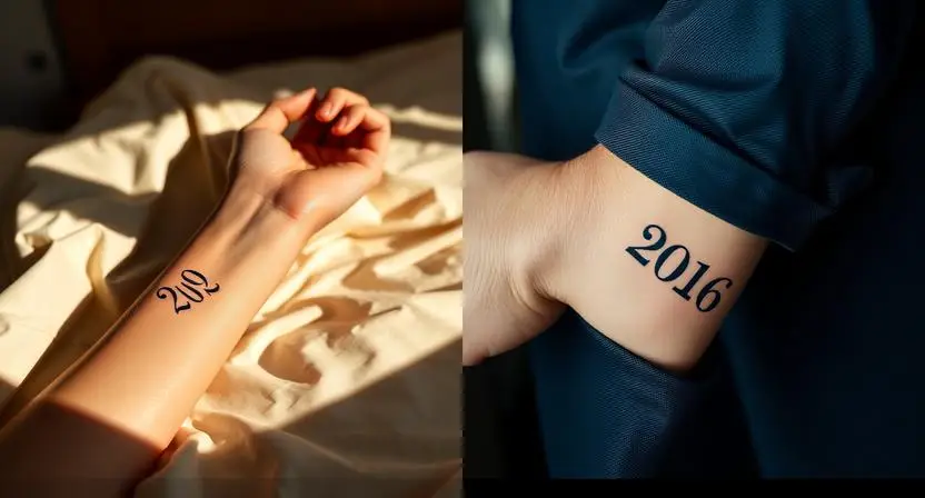 Roman Numeral Couple Tattoos Built to Be Worn on Separate but Matching Skin
