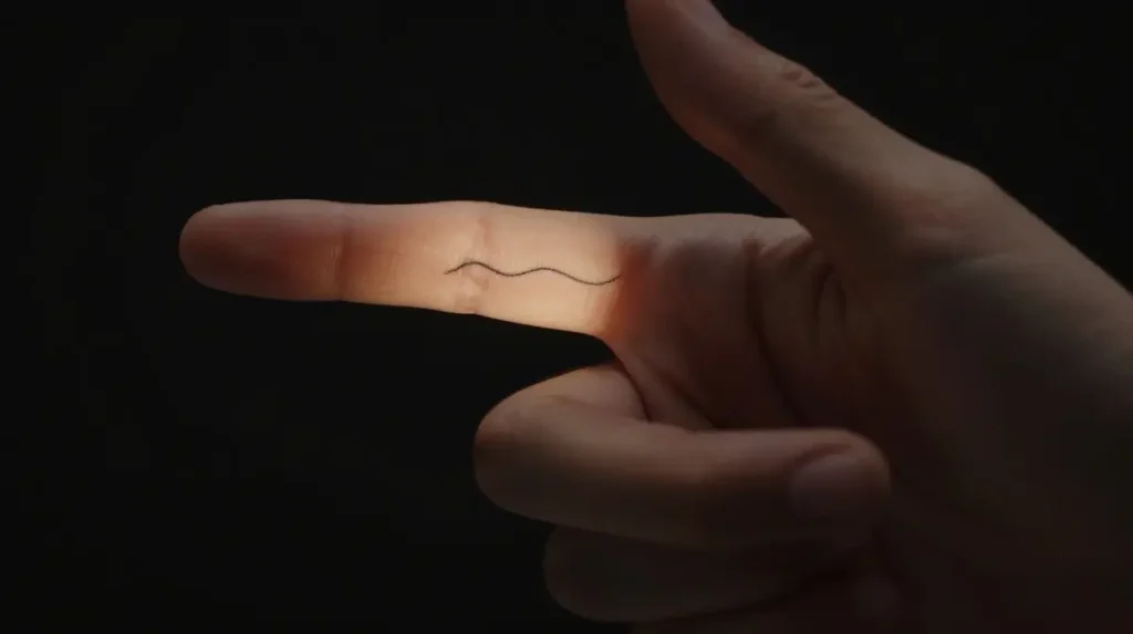 Side of Finger Designs That Reveal Themselves Only at the Right Angle