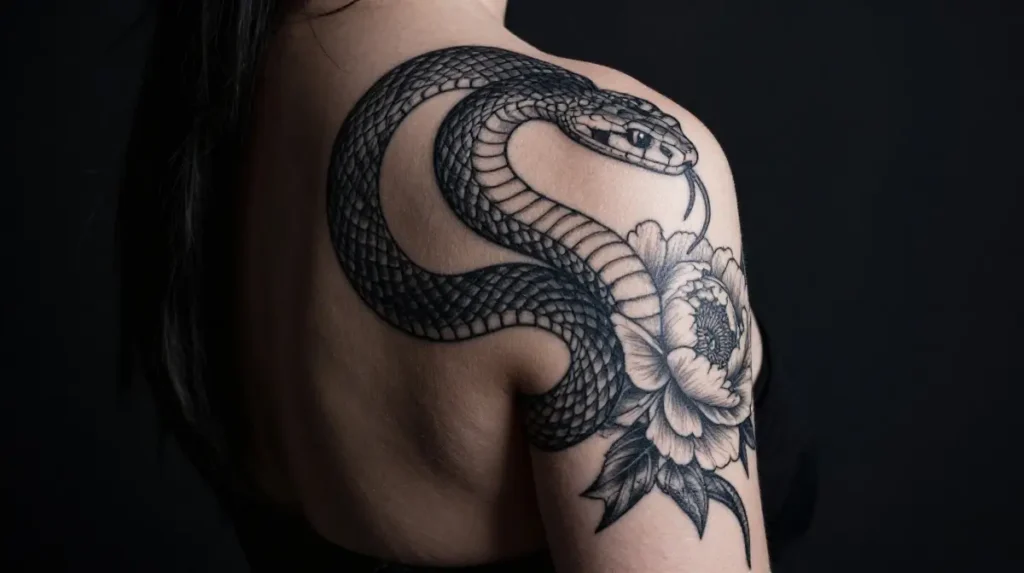 Snake and Serpent Shoulder Tattoos Reframed Through a Feminine Lens