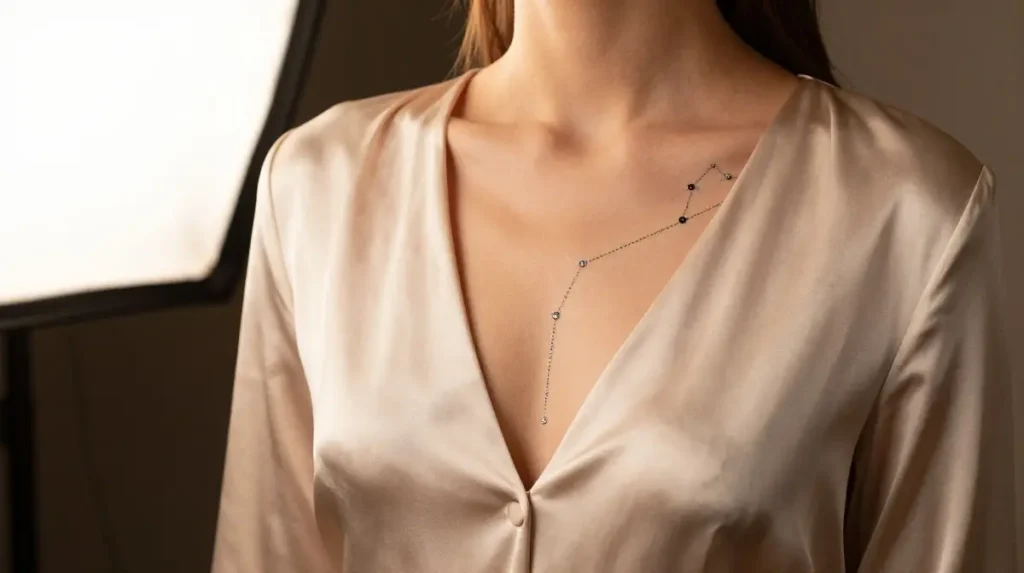 Décolletage Placement That Transforms a Minimal Design Into a Style Statement